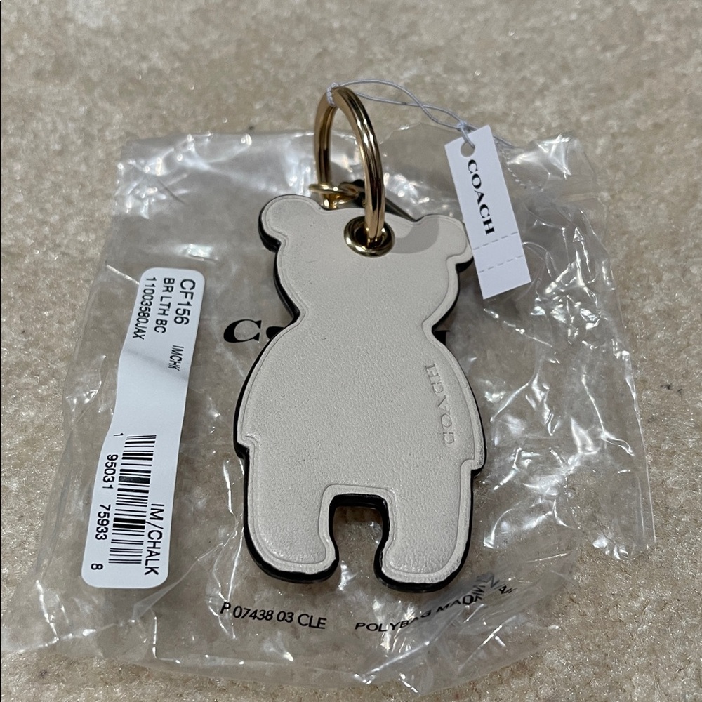 Coach Bear Keychain/bag charm NWT